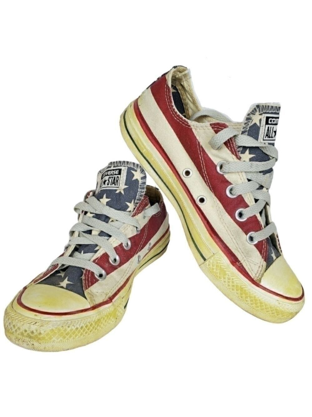 Converse Made to look dingy  American flag patriotic tennis shoes